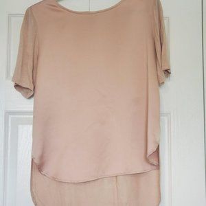 Pink Silk Front Top